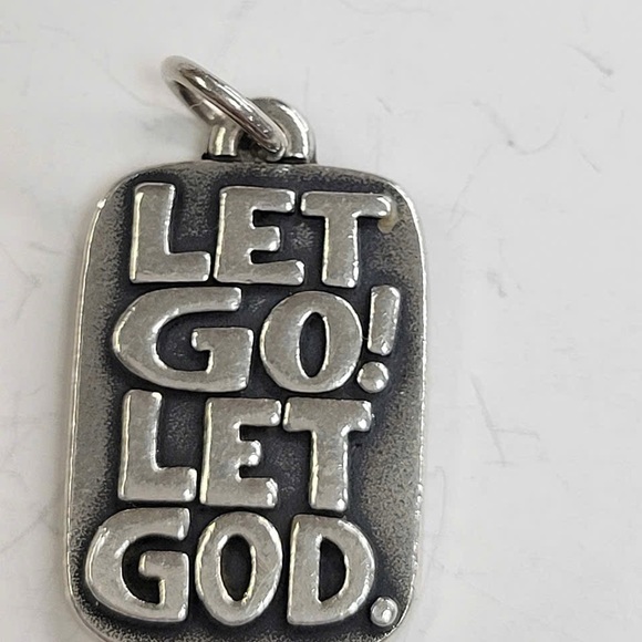 RETIRED James Avery “Let Go! Let God.” charm sterling silver